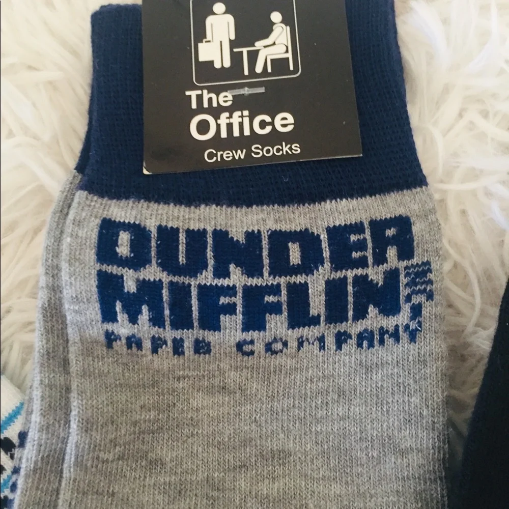 3 Pairs The Office Schrute Farms Crew Socks